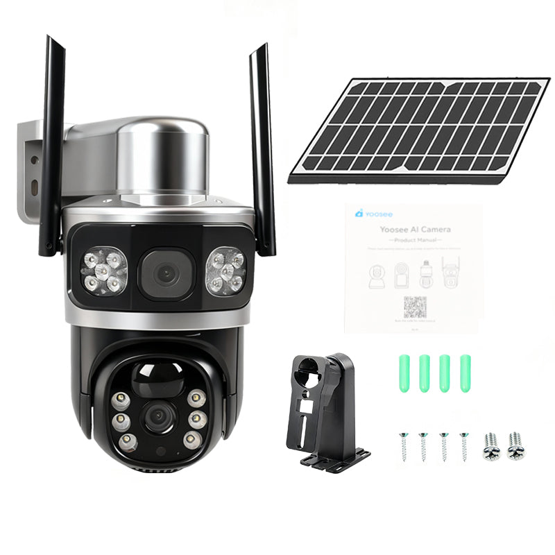 T-DAY 4G Cámara de Seguridad Solar Con doble lente (10Mpx HD)				 				 				 				 				 				 				 			T-DAY 4G Cámara de Seguridad Solar Con doble lente (10Mpx HD)