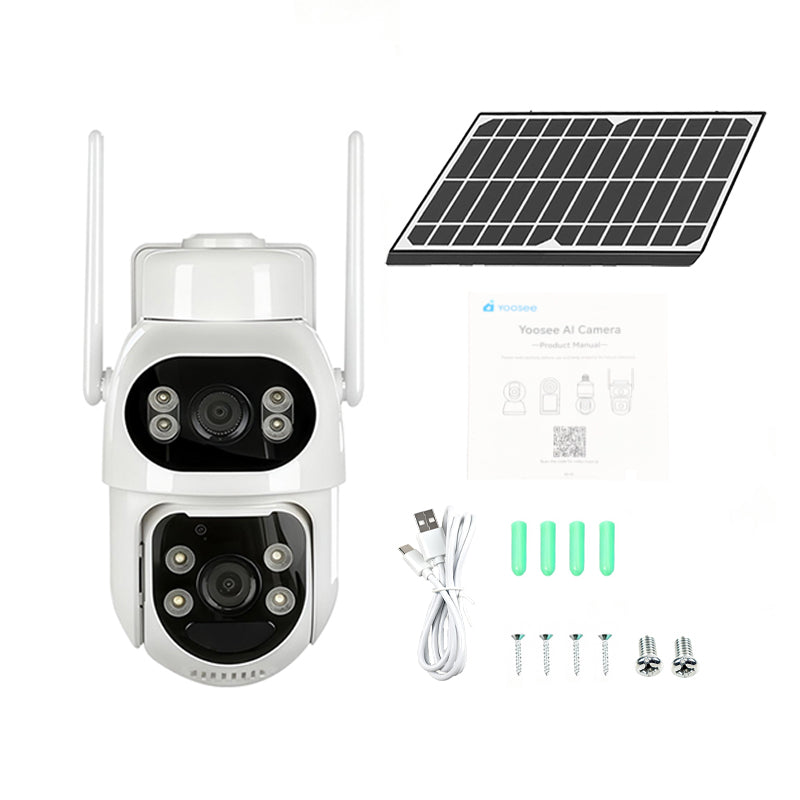 T-DAY 4G Cámara de Seguridad Solar Con doble lente (10Mpx HD)
