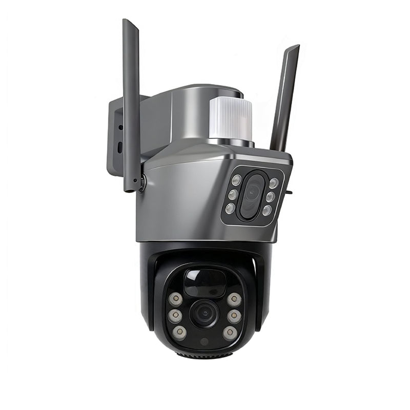 T-DAY 4G Cámara de seguridad solar Con doble lente (8Mpx HD)