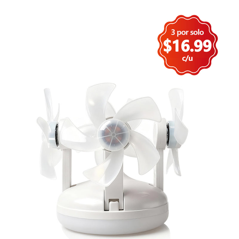 T-DAY 60W Lámpara-Ventilador con 4 cabezas y diseño de dron