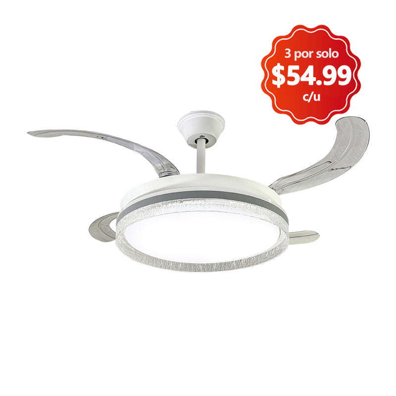 Ventilador de Techo 42'' con Luz 36W y Aspas Invisibles – D029