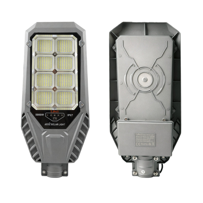 T-DAY Lámpara Solar Exterior Autonomía prolongada de 5000W de aluminio fundido