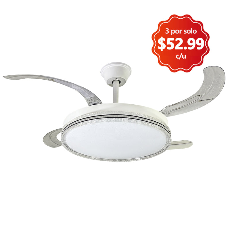 Ventilador de Techo 42'' con Luz 36W y Aspas Invisibles – D030