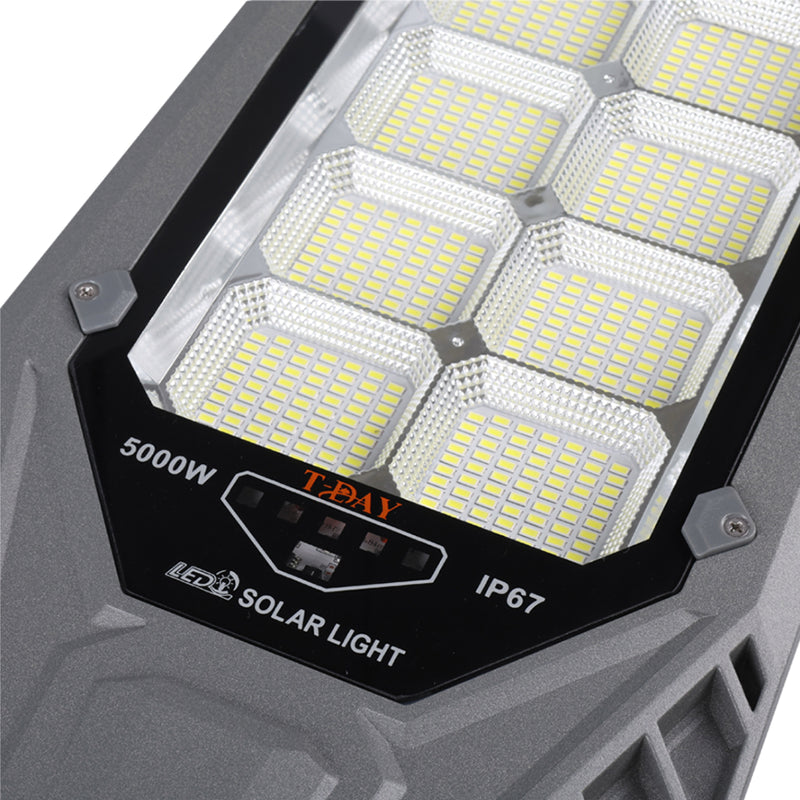 T-DAY Lámpara Solar Exterior Autonomía prolongada de 5000W de aluminio fundido