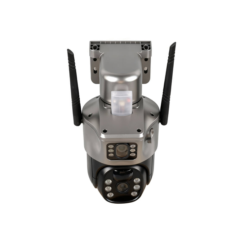 T-DAY 4G Cámara de seguridad solar Con doble lente