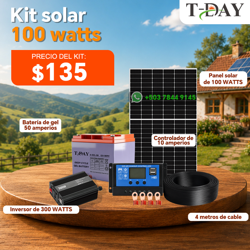 T-DAY Kit Solar de 100W