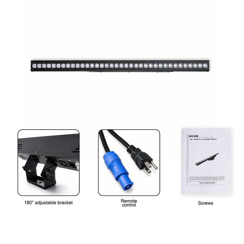 T-DAY Lámpara Cortina LED RGB 40 Luces 150W con Control por Píxel y DMX512