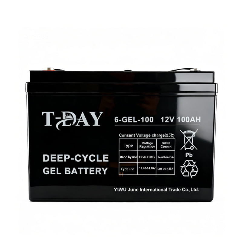 T-DAY Batería Solar de Gel de Ciclo Profundo 12V 100Ah Pro