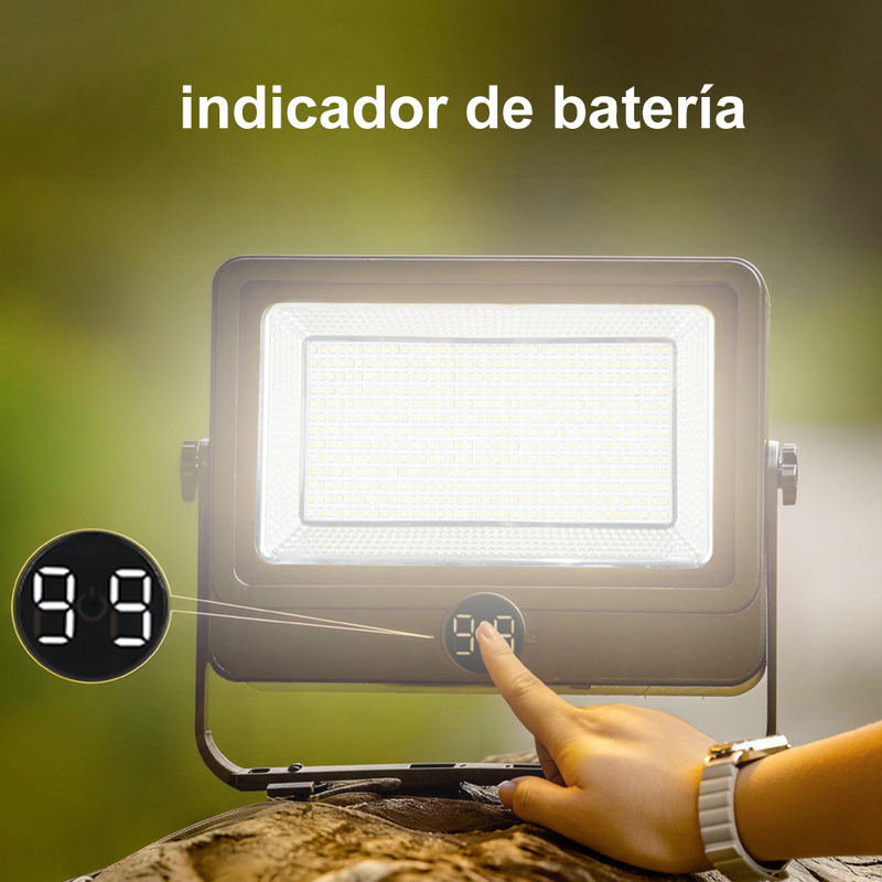 T-DAY Reflector Solar 400W con Luz Estroboscópica y 4 Modos de Instalación