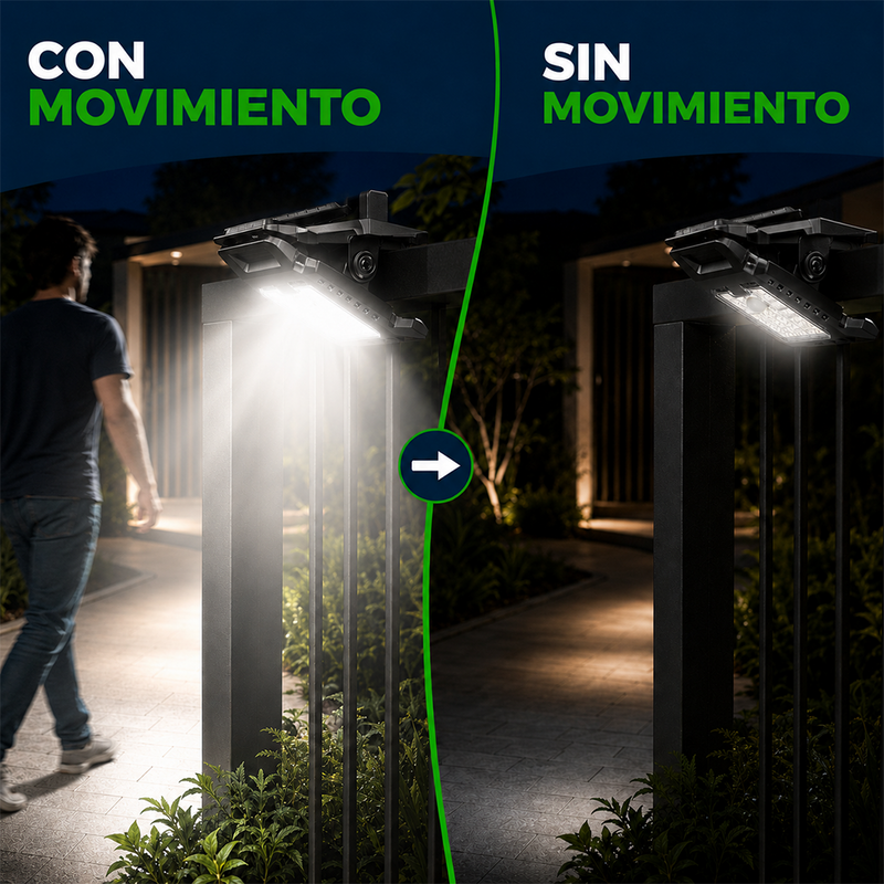 T-DAY Lámpara Solar LED Tipo Clip con Sensor de Movimiento