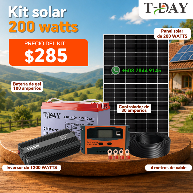 T-DAY Kit Solar de 200W