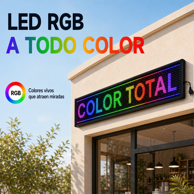 T-DAY Pantalla LED Publicitaria Multicolor con Control por App