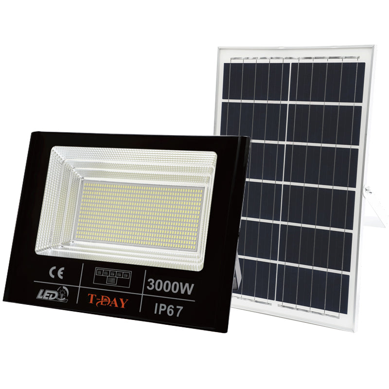 T-DAY Reflector Solar de aluminio die-cast de 3000W con tres modos de luz