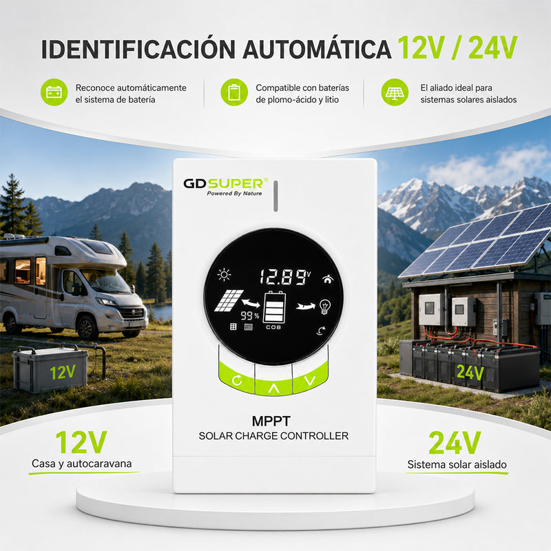 T-DAY Controlador Solar MPPT 30A (12V/24V)
