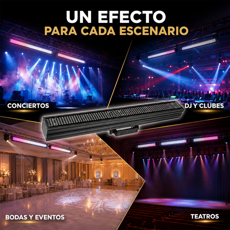 T-DAY Barra LED Pixel RGB con 666 LEDs y Efectos Dinámicos DMX512
