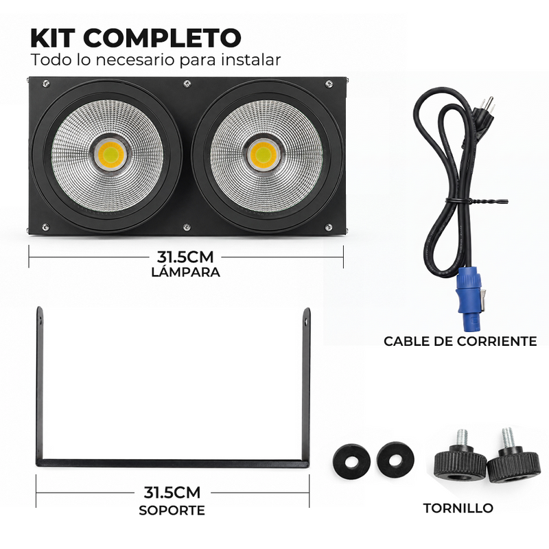 T-DAY Luz Blinder LED 200W COB con Efectos RGB DMX512 y RDM