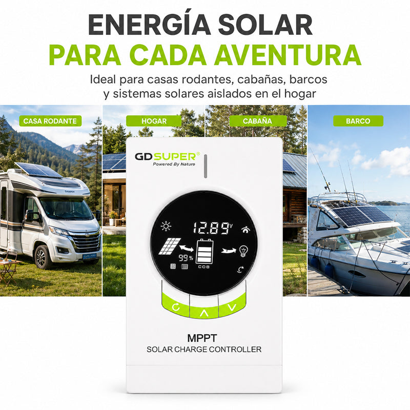 T-DAY Controlador Solar MPPT 60A (12V/24V/36V/48V)