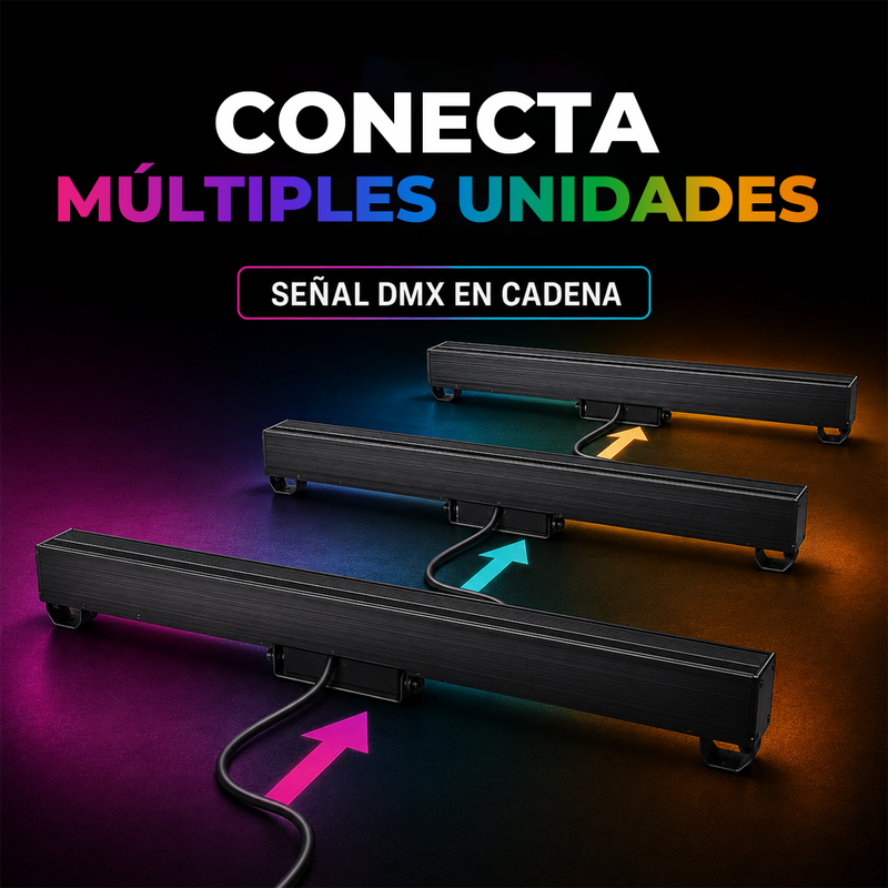 T-DAY Barra LED Pixel RGB con 666 LEDs y Efectos Dinámicos DMX512