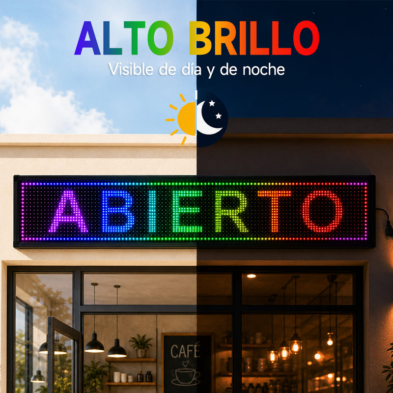 T-DAY Pantalla LED Publicitaria Multicolor con Control por App