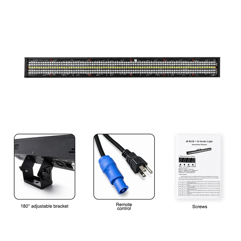 T-DAY Barra LED RGB para Escenario con Efecto Carrera y Flash DMX512
