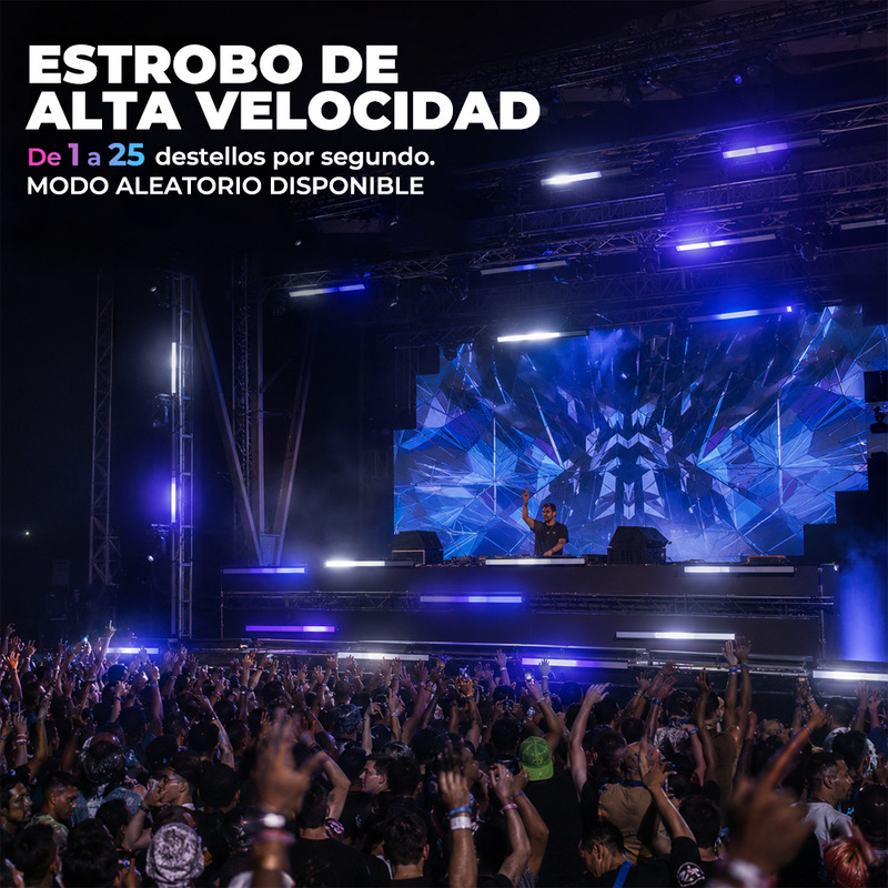 T-DAY Tubo LED Pixel RGB 36 Luces 100W DMX512 con Efectos Dinámicos