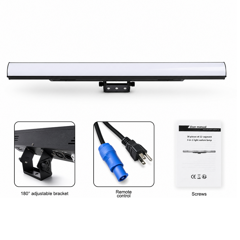 T-DAY Tubo LED Pixel RGB 36 Luces 100W DMX512 con Efectos Dinámicos