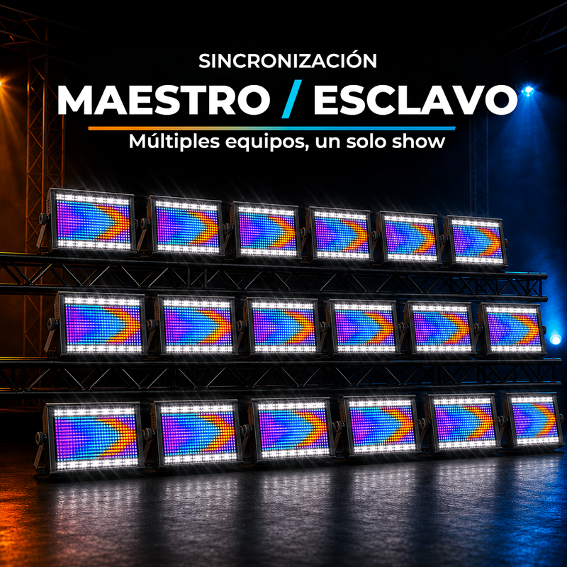 T-DAY Luz Estroboscópica LED FLASH con Efecto Píxel DMX512 y RDM