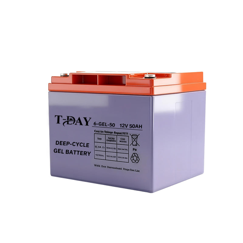T-DAY Batería Solar de Gel de Ciclo Profundo 12V 50Ah