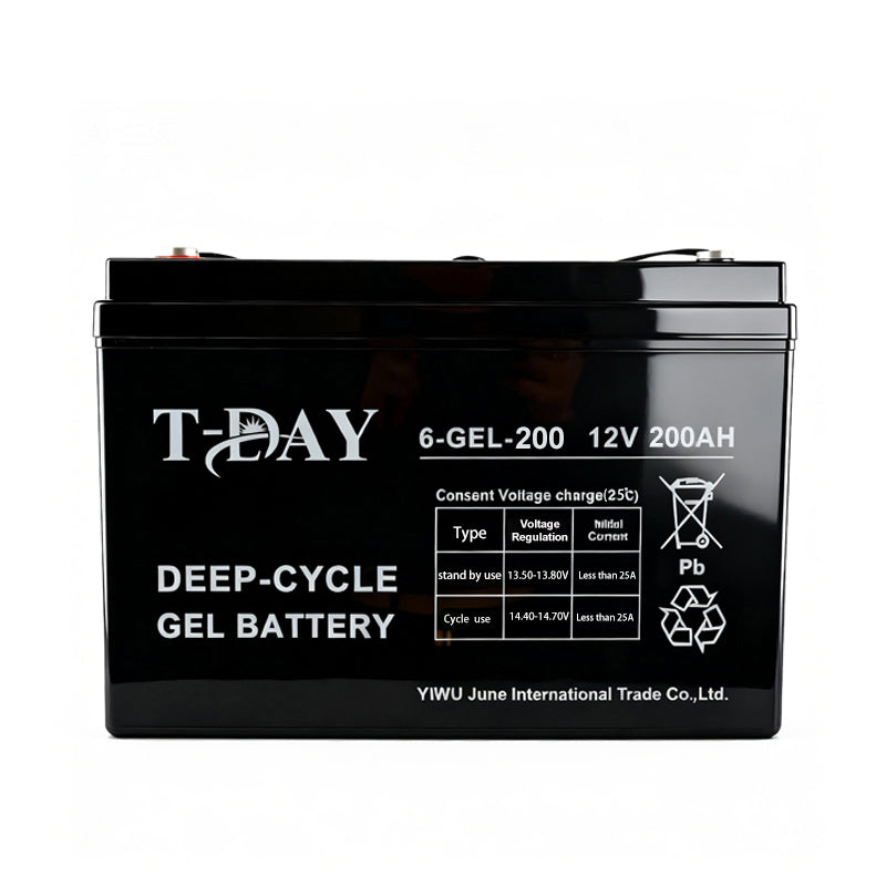 T-DAY Batería Solar de Gel de Ciclo Profundo 12V 200Ah Pro