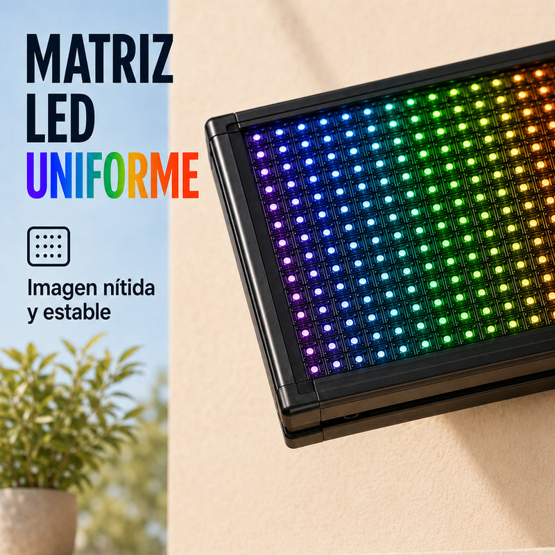 T-DAY Pantalla LED Publicitaria Multicolor con Control por App