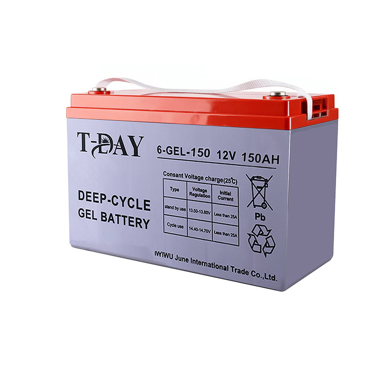 T-DAY Batería Solar de Gel de Ciclo Profundo 12V 150Ah