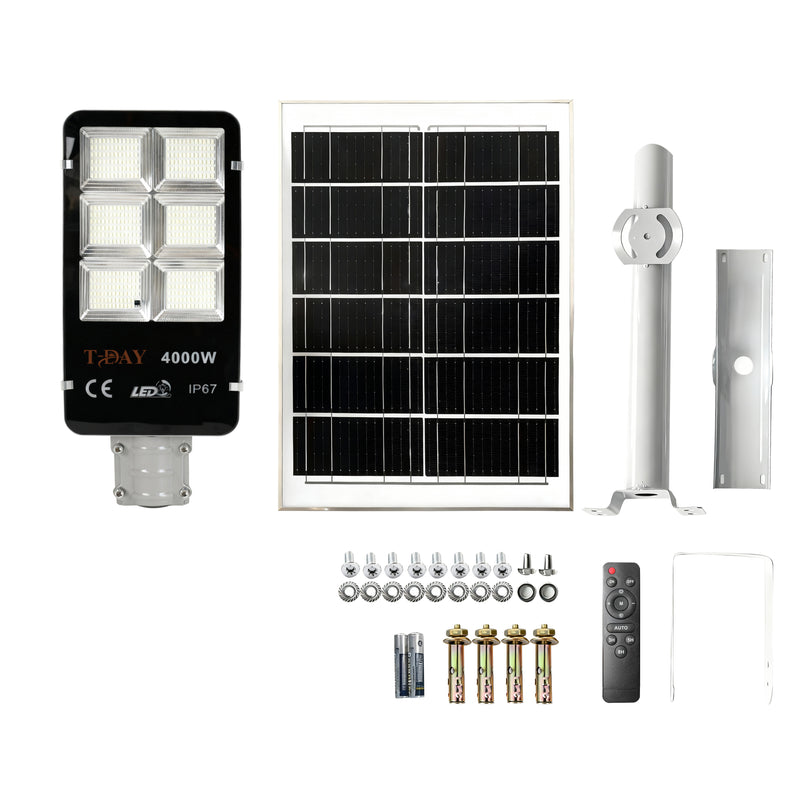 T-DAY Lámpara Solar de 4000W de aluminio fundido, sencilla y compacta