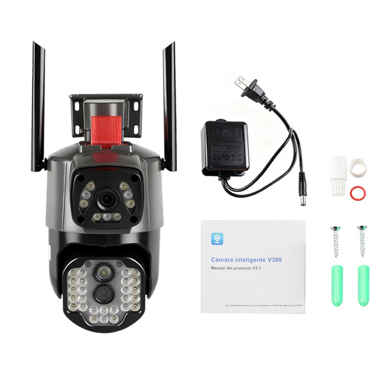 T-DAY 4G/Wi-Fi Cámara de seguridad Con doble lente (8Mpx HD)