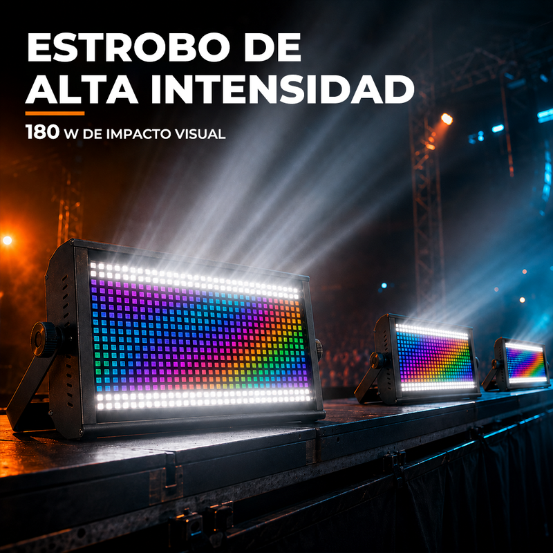 T-DAY Luz Estroboscópica LED FLASH con Efecto Píxel DMX512 y RDM
