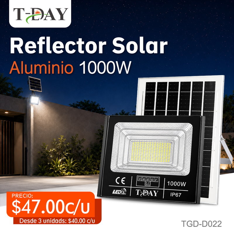 T-DAY Reflector Solar de Aluminio Die-cast de 1000W