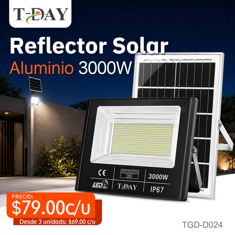 T-DAY Reflector Solar de aluminio die-cast de 3000W