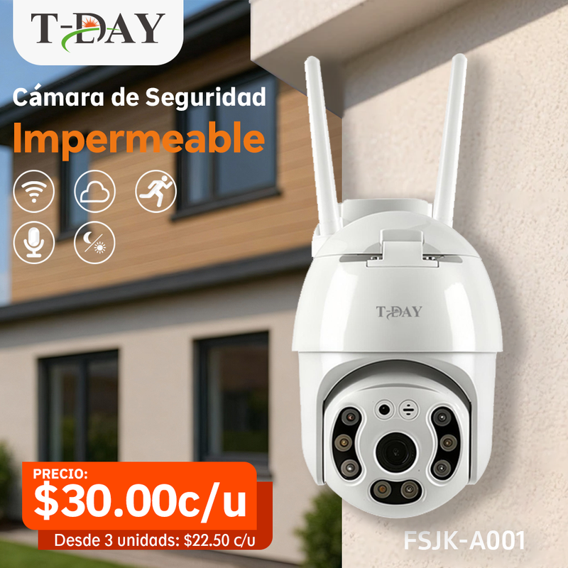T-DAY IP67 Cámara de seguridad Impermeable Con WiFi (2Mpx)