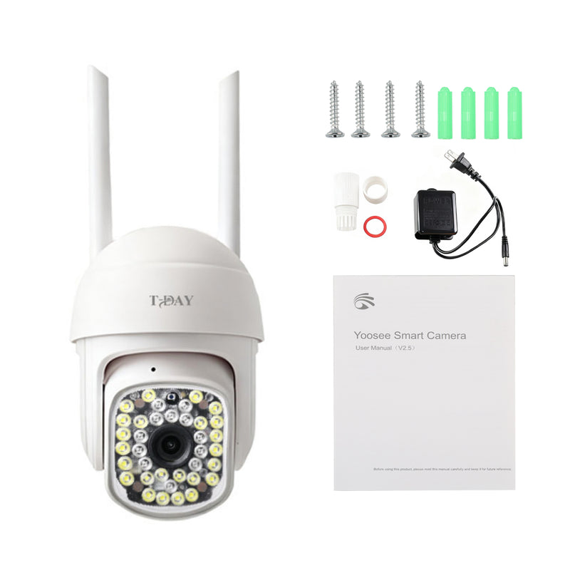 T-DAY  Cámara de seguridad Impermeable  admite audio bidireccional  (2Mpx)