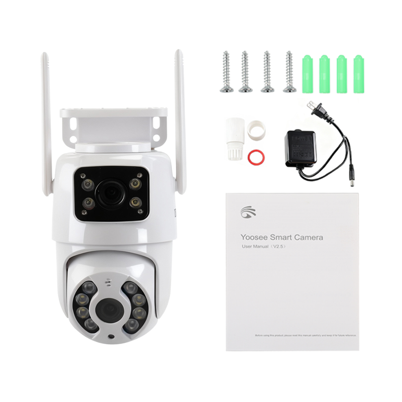 T-DAY 6Mpx Cámara de seguridad Impermeable Con doble lente