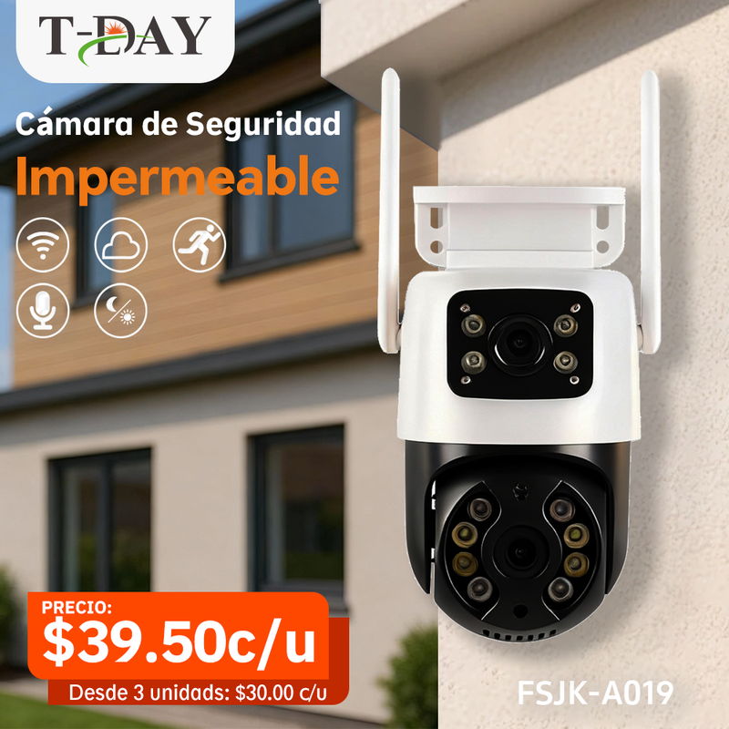 T-DAY IP67 cámara de seguridad impermeable Con Doble lente (6Mpx)