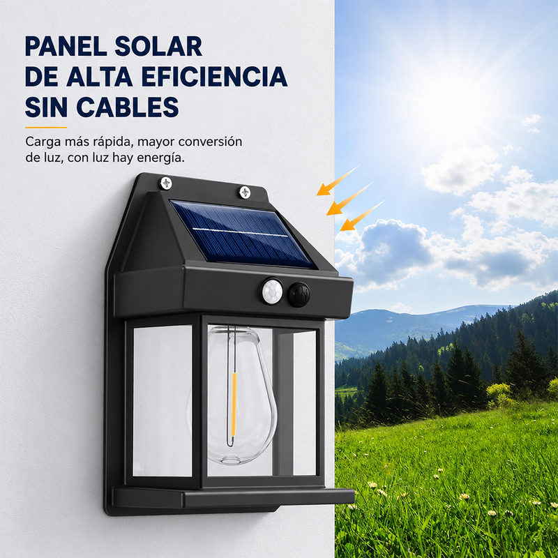 T-DAY Lámpara Solar Decorativa con Sensor de Movimiento - Cálida