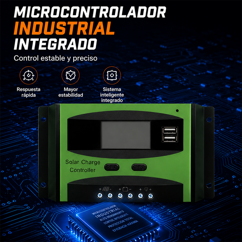 T-DAY Controlador de Carga Solar PWM 60A 12V/24V
