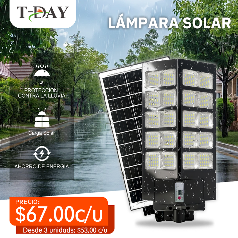 T-DAY 4000w Lámpara Solar Exterior de ángulo amplio