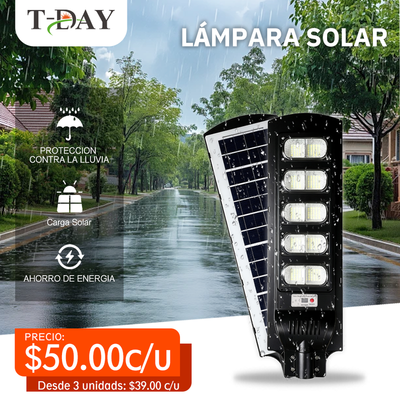T-DAY Lámpara Solar Integrada de 1000W para Patio Exterior