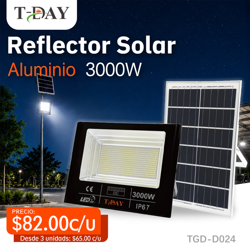 T-DAY Reflector Solar de aluminio die-cast de 3000W