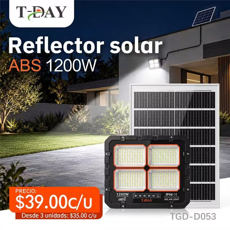 Reflector Solar LED King Kong 1200W ABS con Control Remoto