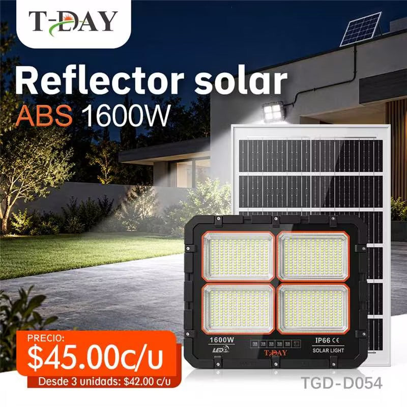 Reflector Solar LED King Kong 1600W ABS con Control Remoto