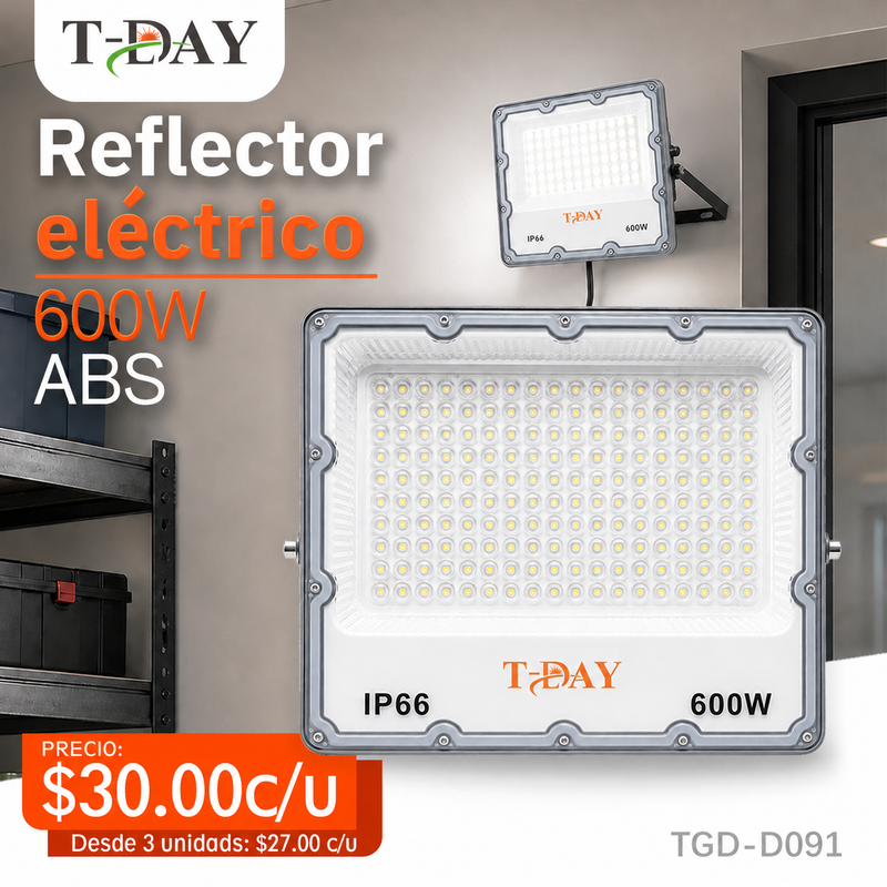T-DAY Reflector LED Enchufable 600W