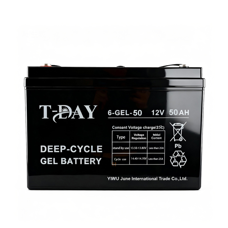 T-DAY Batería Solar de Gel de Ciclo Profundo 12V 50Ah Pro