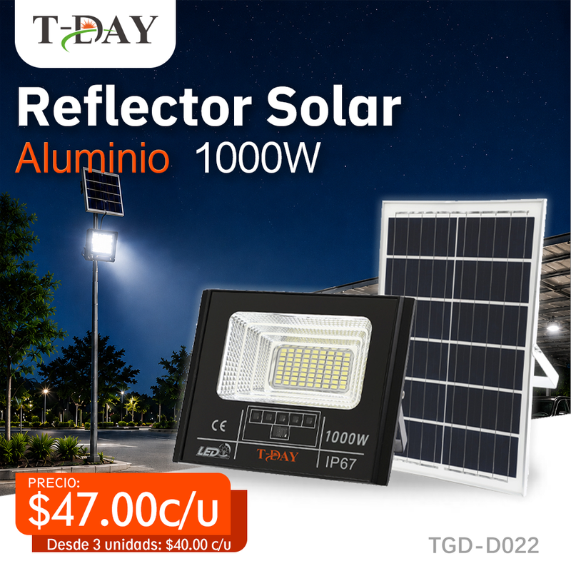 T-DAY Reflector Solar de aluminio die-cast de 1000W
